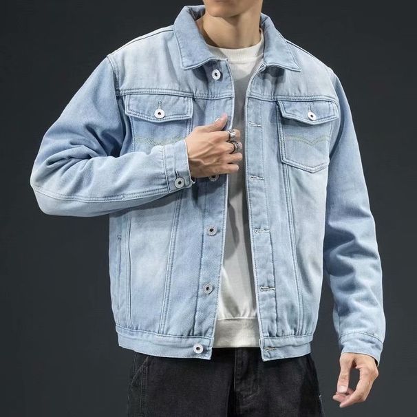 Northfold Men's Denim Autumn Winter Loose Warm Workwear Top Fleece Lined Thickened Casual Trendy Brand Jacket_mkmklike.com