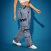 Women's Cargo Jeans High Waist Flap Pockets Oversized Fit Stretch Denim Pants - Streetwear Jogger Pants For Plus Size_mkmklike.com