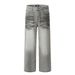 Punk Wasteland Washed Dirty Jeans For Men, Distressed And Faded Spray-Dyed Straight-Leg Pan, Trendy Niche Wide-Leg_mkmklike.com