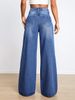 New Jeans High Waist Ripped Holes Loose Slimming Wide Leg Pants_mkmklike.com
