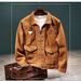 Retro Denim Jacket Men's Spring And Autumn Trend Loose Oversized Workwear Jacket Men_mkmklike.com