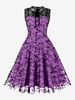 Women's Clothing supply mesh embroidery waist sleeveless Christmas palace swing mid length dress_mkmklike.com