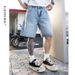 Men's Clothing Washed Loose Jeans Shorts Summer Straight All Match Casual Men's Shorts_mkmklike.com