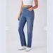 Women's High-Waisted Yoga Jeans - Stretchy Straight Leg Pants With 3D Cat Whisker Details (S-2XL, Dark Blue/Light Blue/Black/Sky Blue/Cream)_mkmklike.com