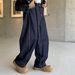 Men's Clothing Men's Vintage Belt Loop Streetwear Jeans – Oversized Straight Fit, Distressed Wash, Retro Denim (S-3XL, Ultra Deep Blue)_mkmklike.com