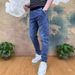 New Stretch Men's Jeans Simple Trend Slim-fitting Pants Versatile Comfortable Straight Casual Trousers_mkmklike.com