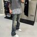 Unisex Vintage Washed Bamboo Texture Flared Jeans – High Street Baggy Denim Pants With Retro Aesthetic (S-3XL)_mkmklike.com