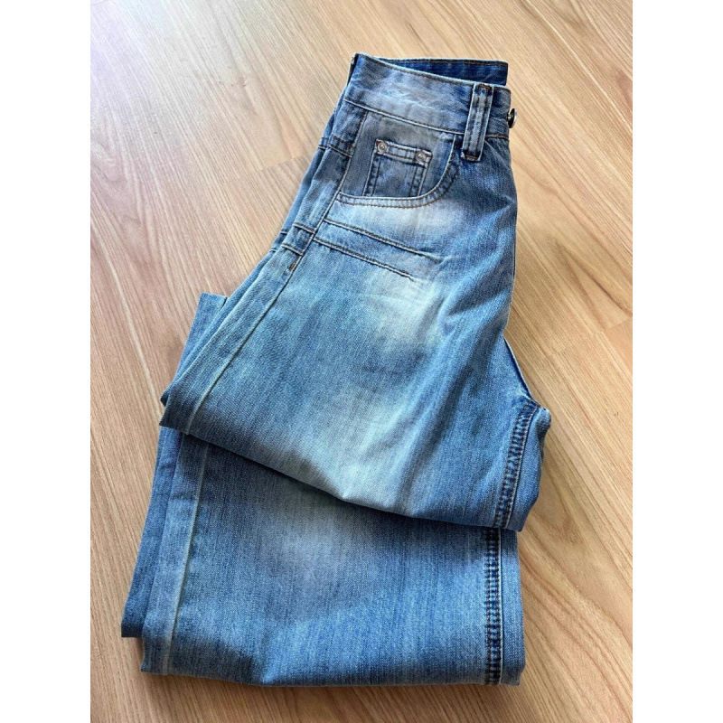 Women's High Waist Straight Leg Jeans - Vintage Washed Blue Denim Pants For Casual & Streetwear Outfits_mkmklike.com