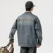 Men's Clothing Retro Washed Denim Jacket Handsome Stand Collar Casual Jacket_mkmklike.com