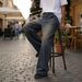 HME Men's American Style Jeans Trendy Wide Leg High Street Versatile Straight Leg Trousers Curved Blade Design Cross Border Exclusive_mkmklike.com
