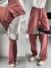 Men's Clothing Washed Jeans Loose High Waist Straight Slim Wide Leg Pants_mkmklike.com