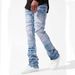 Men's Slim Fit Stretch Denim Jeans | Trendy Streetwear With Washed & Distressed Look | Black, Grey, Light Blue, Vintage Blue (S-XL)_mkmklike.com