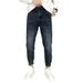 Jeans Men's Trendy Brand Spring And Autumn Slim-fit Pants Retro Washed Versatile Elastic Casual Pants_mkmklike.com