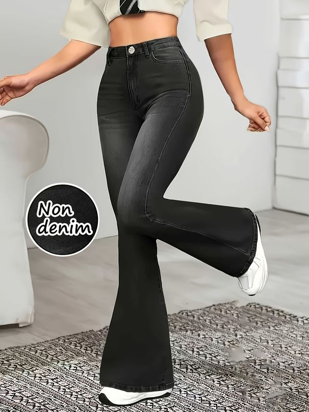 Women's Summer Flared Denim Pants Trendy Elegant Versatile for Commuters 2026 in Stock_mkmklike.com