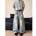 Men's Streetwear Deconstructed Wide-Leg Jeans – Vintage Washed Light Blue (S-3XL)_mkmklike.com