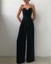 Women's Sling Waist Straight Floor-length Minimalist Sleeveless Jumpsuit Spring And Summer New Product_mkmklike.com