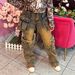 European And American Street Style Patchwork Multi-Pocket Jeans For Women, Trendy Straight-Leg Pants_mkmklike.com