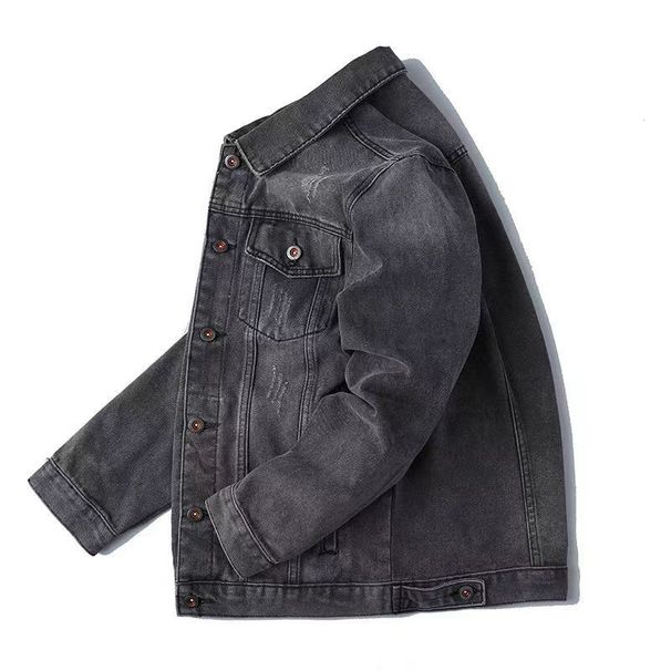 Men's Clothing Spring And Autumn Style Denim Jacket Men Ins Loose Large Size Workwear Jacket Denim Clothing_mkmklike.com