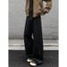 American High Street Autumn Winter Retro Casual Denim Raw Cowhide Scimitar Jeans Unisex Loose Plus Size Straight Long_mkmklike.com