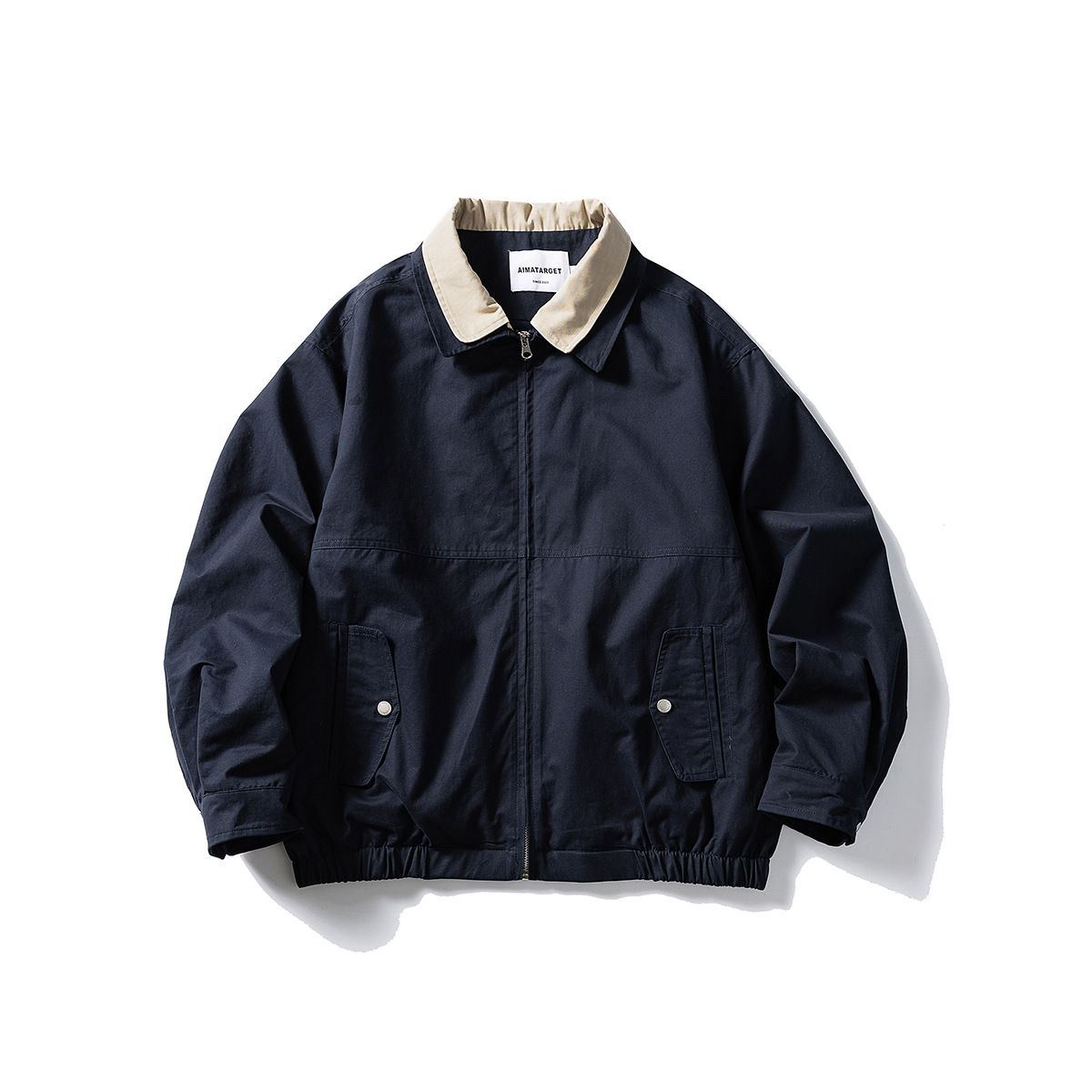 Beijie Clothing American Style Trendy Brand 2025 Autumn New Patchwork Turn-down Collar Two-piece Men's Workwear_mkmklike.com