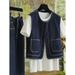 Chicco Denim Vest For Women 2025 New Spring Autumn Fashionable Stylish Youthful And Elegant High-End Skirt Set_mkmklike.com