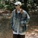 Loom Vintage Color Block Turn-down Collar Denim Jacket For Men And Women, Loose Fit Casual Couple Jacket, Dropshipping_mkmklike.com