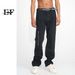 EF Denim | 2023 New Product, Black Straight Tube Personalized Trouser Leg Zipper Jeans Simple Versatile Casual Pants Men_mkmklike.com