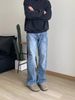 Men's Clothing American Street Style Washed Denim Jeans Floor Length Men's Streetwear Drop-Cut Jeans – Washed Blue Denim Pants With Stretch (S-3XL)_mkmklike.com