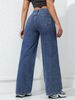 K American Wide Leg Jeans Women's New Loose And Slimming Straight Leg Denim Pants With Floor Length_mkmklike.com