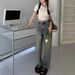 Plus-size Loose-fitting American Retro Straight-leg Jeans For Women, Autumn Wear, High-waisted, Slimming, Stylish_mkmklike.com