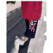 Street Style Colorful Letter Print Denim Shorts For Men And Women Summer New Loose Versatile Dark Blue Cropped Pants_mkmklike.com