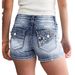 Women's Clothing New High Elastic Jeans Embroidery Versatile Denim Shorts Women_mkmklike.com