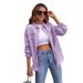 Distressed Denim Jacket Women's Fashion Vintage Streetwear Oversized Collar Coat Casual Loose Fit Long Sleeve_mkmklike.com