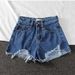 Summer High-Waisted Korean Style Denim Shorts for Women Loose Fit Ripped Tassel A-Line Wide Leg Hot Pants Trendy Brand New Arrival 2026_mkmklike.com