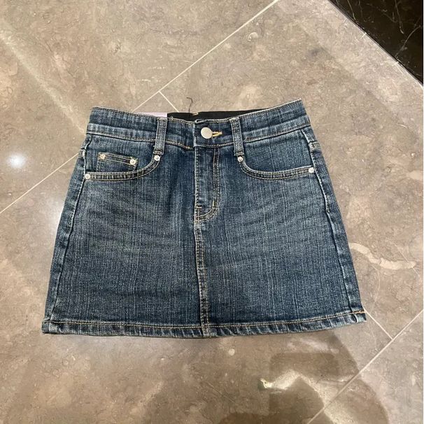 K Comes With A Full Crotch Cushion, Half Body Short Skirt, Women's Fashionable Pattern, Slim Fit, Leg Length, High Waist Denim Short Skirt_mkmklike.com