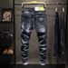 Men's Denim Casual Pants, Korean Version, Elastic Slim Fit Tight Fitting Men's Jeans, New_mkmklike.com