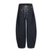 Men's Cargo Jeans With Scimitar Design, Drawstring, Loose Wide-Leg Banana Pants, Trendy_mkmklike.com