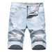 Men's Distressed Denim Shorts - Vintage Washed 5-Inch Inseam Casual Summer Shorts With Ripped Details & Streetwear Style (Sizes 29-42)_mkmklike.com