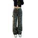 American-style Heavy-duty Denim Pants Women, Camouflage, High-waisted Design, New For Spring And Autumn 2026, Slimming_mkmklike.com