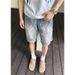 Retro Distressed Denim Shorts For Men And Women Loose Fit Straight Leg Five-Pocket Summer Style Versatile Casual Pants_mkmklike.com
