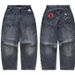 Men's Clothing Men's Retro Style Star Embroidered Jeans Straight Leg Fashionable Long Pants High End Feel For Formal & Casual_mkmklike.com
