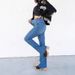 Women's Clothing High Waist Straight Leg Double Button Jeans - Classic Blue, Dark Blue & Black - Stretch Denim Comfort Fit (XS-3XL)_mkmklike.com