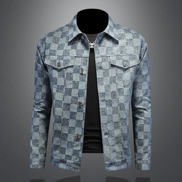 Loom Europe Station 2025 Autumn New Denim Turn-Down Collar Jacket Coat 7621 Men's Clothing_mkmklike.com