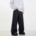 Men's Clothing Unisex Classic Straight-Leg Jeans | Comfortable Cotton Denim Pants | Cleanfit & Vintage Style | Multiple Pockets | Dark Blue & Black_mkmklike.com