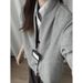 Vintage Waffle Pattern V-Neck Cardigan Unisex Autumn Winter Trendy American Cleanfit Loose Versatile Top Jacket_mkmklike.com