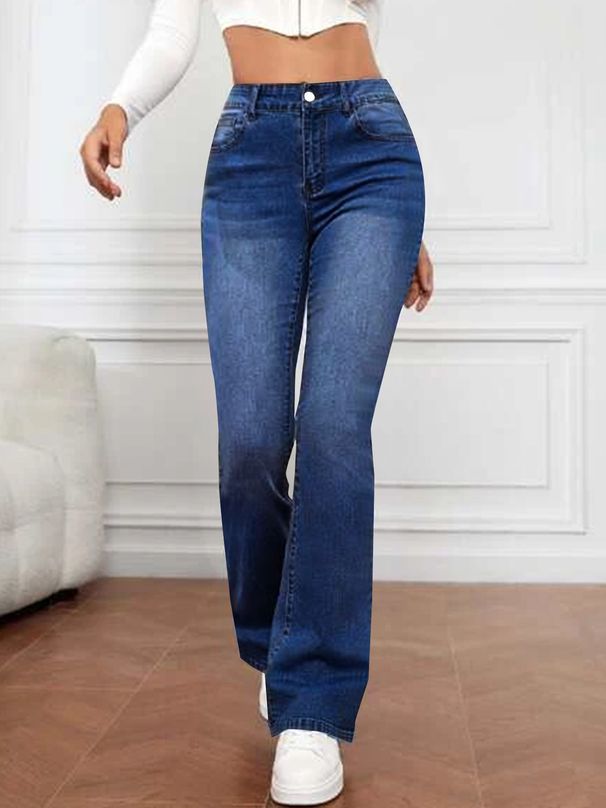 Women’s High-Waisted Straight Leg Jeans – Classic Comfort Stretch Denim Pants (Light Blue, Dark Blue, Black, XS-XXL)_mkmklike.com