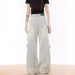 Men And Women Fashion Jeans Cargo Multi-Pocket Decorative Casual Straight Wide-Leg Pants High Street Hip-Hop_mkmklike.com