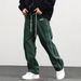 European Men's New Woven High Street Trendy Brand Casual Legged Pants Men_mkmklike.com