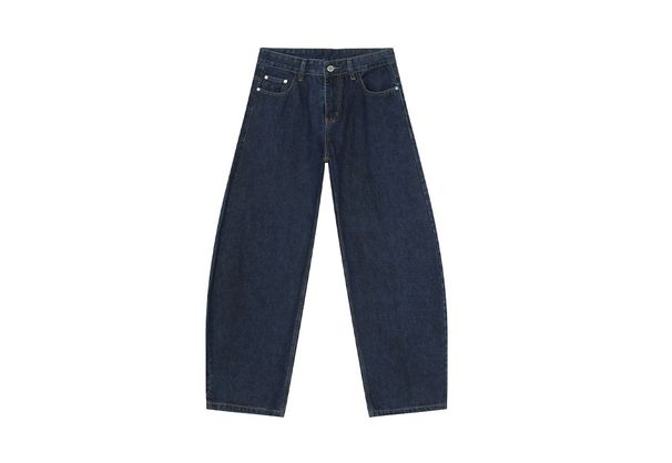 Men's Clothing Simple Wide Leg 3D Curved Washed Jeans Casual Trendy_mkmklike.com