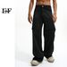 EF JEANS | 2023 New Front Pocket Design Korean Version Trendy Brand Loose Straight Wide Leg Denim Men's Overalls_mkmklike.com